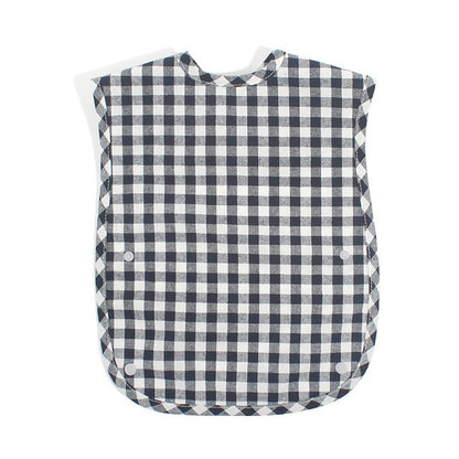 Fashion Plaid Waterproof Cotton Bib for Infants and Kids