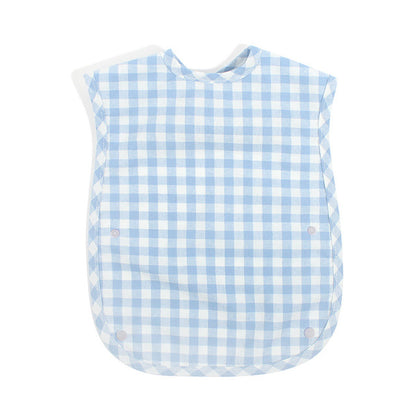 Fashion Plaid Waterproof Cotton Bib for Infants and Kids