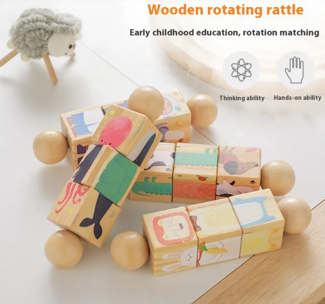 Kids' Handbell Wooden Animal Puzzle