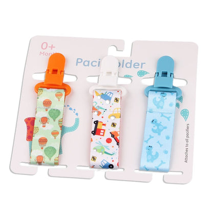Cartoon Pattern Baby Pacifier Teether Pack of Three