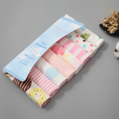 Newborn Cotton Gauze Baby Feeding Towels - 8 Packs