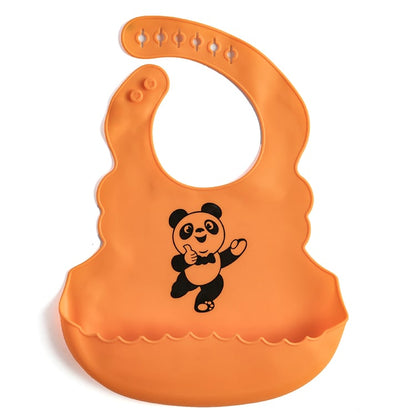 Food Grade Silicone Baby Bib with Saliva Pocket