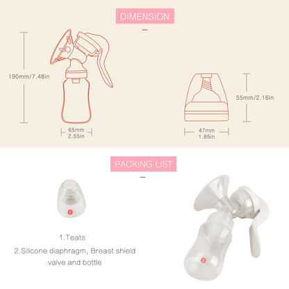 Silicone Manual Breast Pump for Pregnant Women